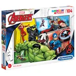 CLEMENTONI 27284 SUPERCOLOR PUZZLE - AVENGERS - BOSSZÚÁLLÓK 104 DB-OS