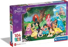 CLEMENTONI 25743 SUPERCOLOR PUZZLE - DISNEY HERCEGNŐK, 104 DB-OS