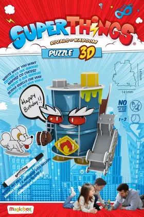 3D PUZZLE –MR. KING FIGURA - ÜZENŐTÁBLÁVAL ÉS FILCCEL