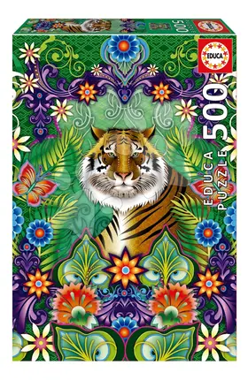 PUZZLE BENGAL TIGER EDUCA 500 DARABOS ÉS FIX RAGASZTÓ